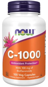 Vitamin C-1000 100 kapsułek Veg WITAMINA C z bioflawonoidami i rutyną NOW Food's Suplement Diety