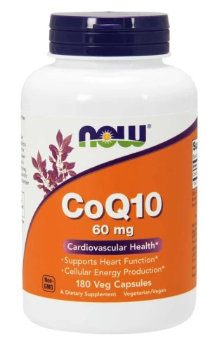 CoQ10 60 mg 180 kapsułek Veg KOENZYM Q10 NOW Food's Suplement Diety