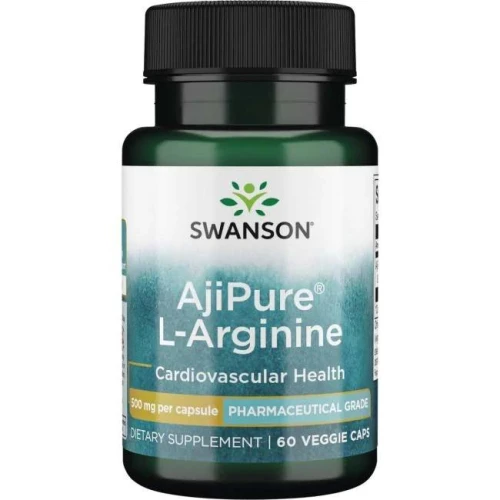 AjiPure L-Arginina 500mg 60 kapsułek - suplement diety SWANSON