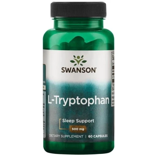 L-tryptofan 500 mg 60 kapsułek SWANSON, Suplement diety