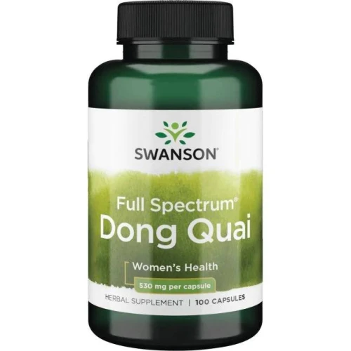 Dong Quai Dzięgiel chiński  530 mg 100 kapsułek SWANSON, Suplement diety