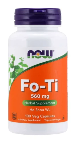 Fo-Ti 560 mg 100 kapsułek Veg RDEST WIELOKWIATOWY NOW Food's Suplement Diety