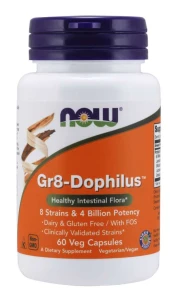 Gr8-Dophilus™  60 kapsułek Veg PROBIOTYK NOW Food's Suplement Diety