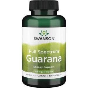 Guarana 500 mg 100 kapsułek SWANSON, Suplement diety