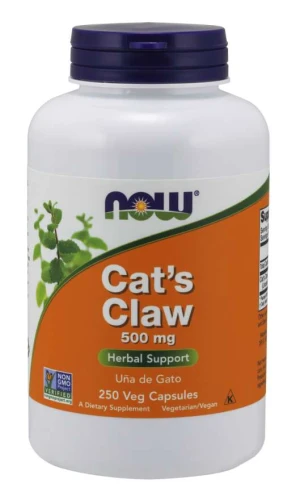 Cat's Claw 500 mg 250 kapsułek Veg KOCI PAZUR NOW Food's Suplement Diety