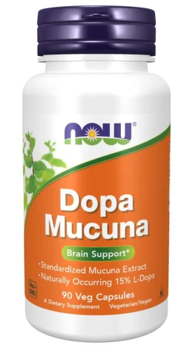 Dopa Mucuna 90 kapsułek Veg ŚWIERZBIEC WŁAŚCIWY NOW Food's Suplement Diety
