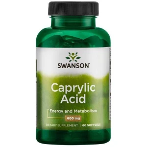 Kwas Kaprylowy 600 mg 60 kapsułek - suplement diety, SWANSON
