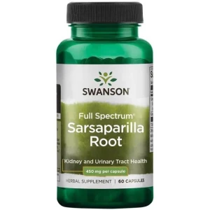 Sarsaparilla (Kolcorośl) 450 mg 60 kapsułek - suplement diety, SWANSON