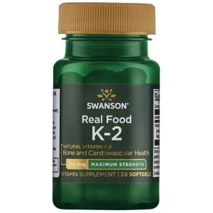 Witamina K2 MK7 naturalna 200 mg 30 kapsułek - suplement diety, SWANSON