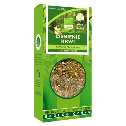 HERBATKA CIŚNIENIE KRWI EKO 50G - SUPLEMENT DIETY - DARY NATURY
