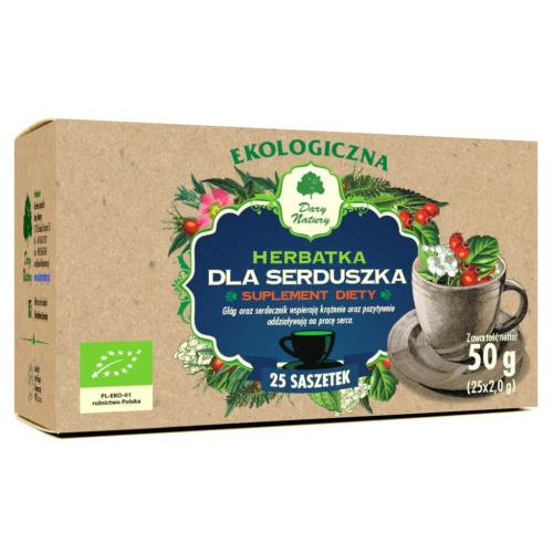 HERBATKA DLA SERDUSZKA EKO 25X2G EKSPRESOWA - SUPLEMENT DIETY - DARY NATURY