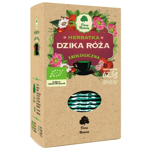 HERBATKA DZIKA RÓŻA 25X2,5G EKSPRESOWA - DARY NATURY