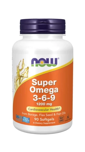 Super Omega 3-6-9 1200 mg 90 softgels NOW Food's Suplement Diety