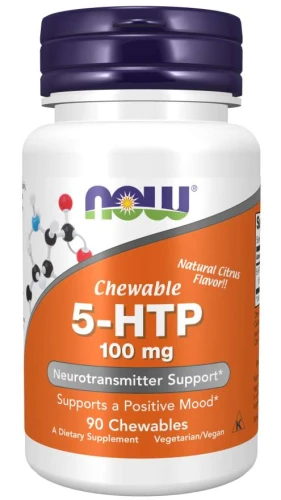 5-HTP 100 mg 90 chewables 5-hydroksytryptofan NOW Food's Suplement Diety
