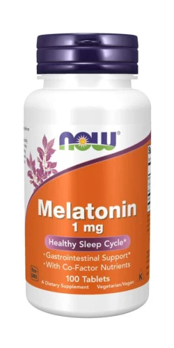 Melatonin 1 mg 100 tabletek NOW Food's MELATONINA Suplement diety