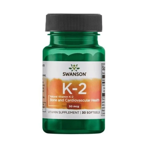 Witamina K2 naturalna 50mcg 30 kapsułek - suplement diety, SWANSON