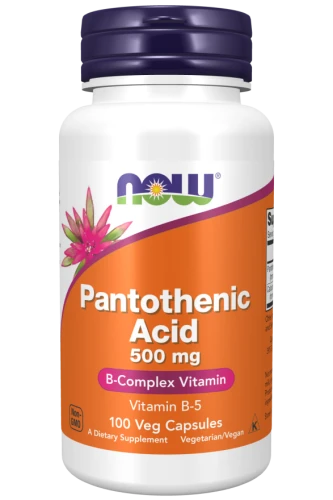 Pantothenic Acid 500 mg 100 kapsułek Veg KWAS PANTOTENOWY NOW Food's Suplement Diety