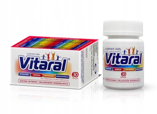 Vitaral 30 tabletek, zestaw witamin i minerałów Bausch Health