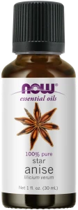 OIL Star Anise 100%(Olejek z anyżu gwiazdkowatego)  30ml NOW FOOD'S