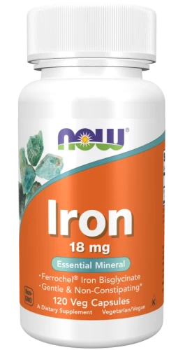 Iron 18 mg 120 kapsułek Veg ŻELAZO 18 mg Suplement diety