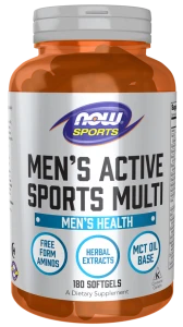 Men's Active Sports Multi 180 softgels NOW Food's