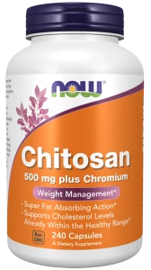 Chitosan 500 mg plus Chromium 240 kapsułek Chitozan z Chromem NOW Food's